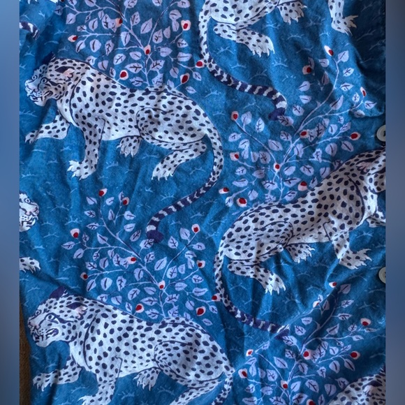 Printfresh Pajama Set (Top and Pants) in Blue/Indigo Leopard Bagheera, Size M - Picture 6 of 8